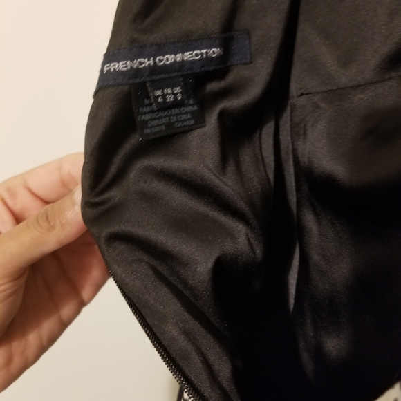 French Connection V-neck Stretch Bodycon Dress Designer Womens Clothing - Picture 4 of 5